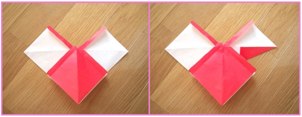 クリスマスオーナメント手作り折り紙　リボンの折り方6